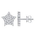 Stellina Moissanite Star Stud Earrings in Sterling Silver