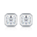 Ottavo Moissanite Stud Earrings in Sterling Silver