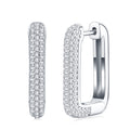 Bifila Moissanite Huggie Hoop Earrings in Sterling Silver
