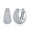 Cupolina Moissanite Huggie Hoop Earrings in Sterling Silver