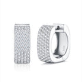 Fasciona Moissanite Huggie Hoop Earrings in Sterling Silver