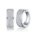 Larghina Moissanite Huggie Hoop Earrings in Sterling Silver