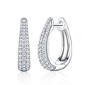 Cupoletta Moissanite Huggie Hoop Earrings in Sterling Silver