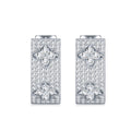 Damasco Moissanite Huggie Hoop Earrings in Sterling Silver