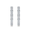 Cuorev Moissanite Huggie Hoop Earrings in Sterling Silver