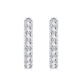 Puntina Moissanite Huggie Hoop Earrings in Sterling Silver