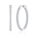 Cerchietto Moissanite Hoop Earrings in Sterling Silver