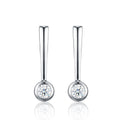 Pendolino Moissanite Drop Earrings in Sterling Silver