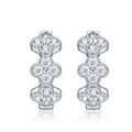 Duefiori Moissanite Huggie Hoop Earrings in Sterling Silver