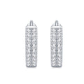 Duplina Moissanite Huggie Hoop Earrings in Sterling Silver