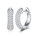 Mistina Moissanite Huggie Hoop Earrings in Sterling Silver