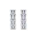 Sprazzo Moissanite Huggie Hoop Earrings in Sterling Silver
