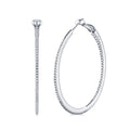 Grancerchio Moissanite Hoop Earrings in Sterling Silver