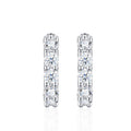 Scalare Moissanite Huggie Hoop Earrings in Sterling Silver