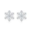 Gelo Moissanite Flower Stud Earrings in Sterling Silver