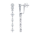 Rugiada Moissanite Drop Earrings in Sterling Silver