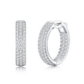 Corposo Moissanite Huggie Hoop Earrings in Sterling Silver