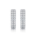 Semplina Moissanite Huggie Hoop Earrings in Sterling Silver