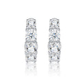 Sfumata Moissanite Huggie Hoop Earrings in Sterling Silver
