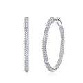 Sottiletta Moissanite Hoop Earrings in Sterling Silver