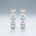 Alternino Moissanite Huggie Hoop Earrings in Sterling Silver