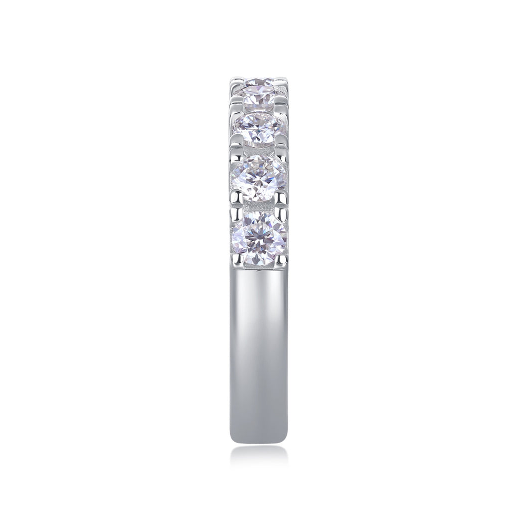 Lucky Seven Moissanite Five-Stone Ring in Sterling Silver