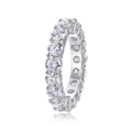Starfield Moissanite Eternity Band Ring in Sterling Silver