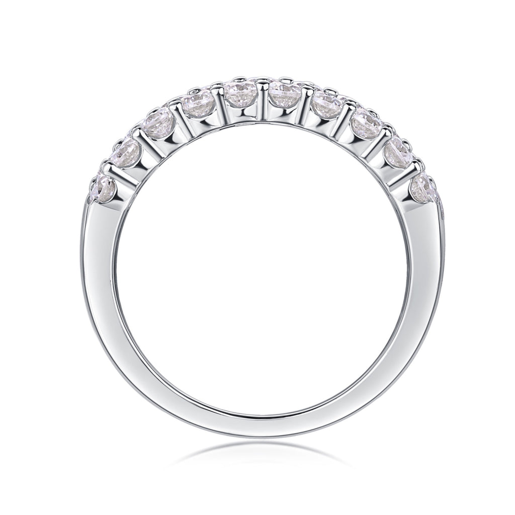 Phantom Moissanite Band Ring in Sterling Silver