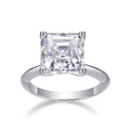 Dreamscape Asscher-Cut Moissanite Solitaire Ring in Sterling Silver