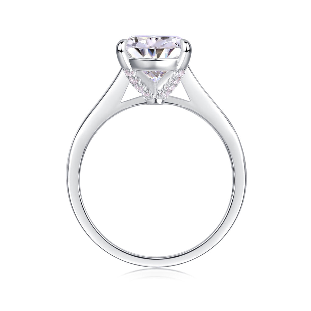 Minima Pear-Cut Moissanite Solitaire Ring in Sterling Silver