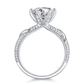 Arctic 3 Carat Moissanite Solitaire Ring in Sterling Silver