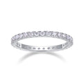 Daylight Moissanite Eternity Band Ring in Sterling Silver