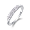 Innocence Moissanite Band Ring in Sterling Silver