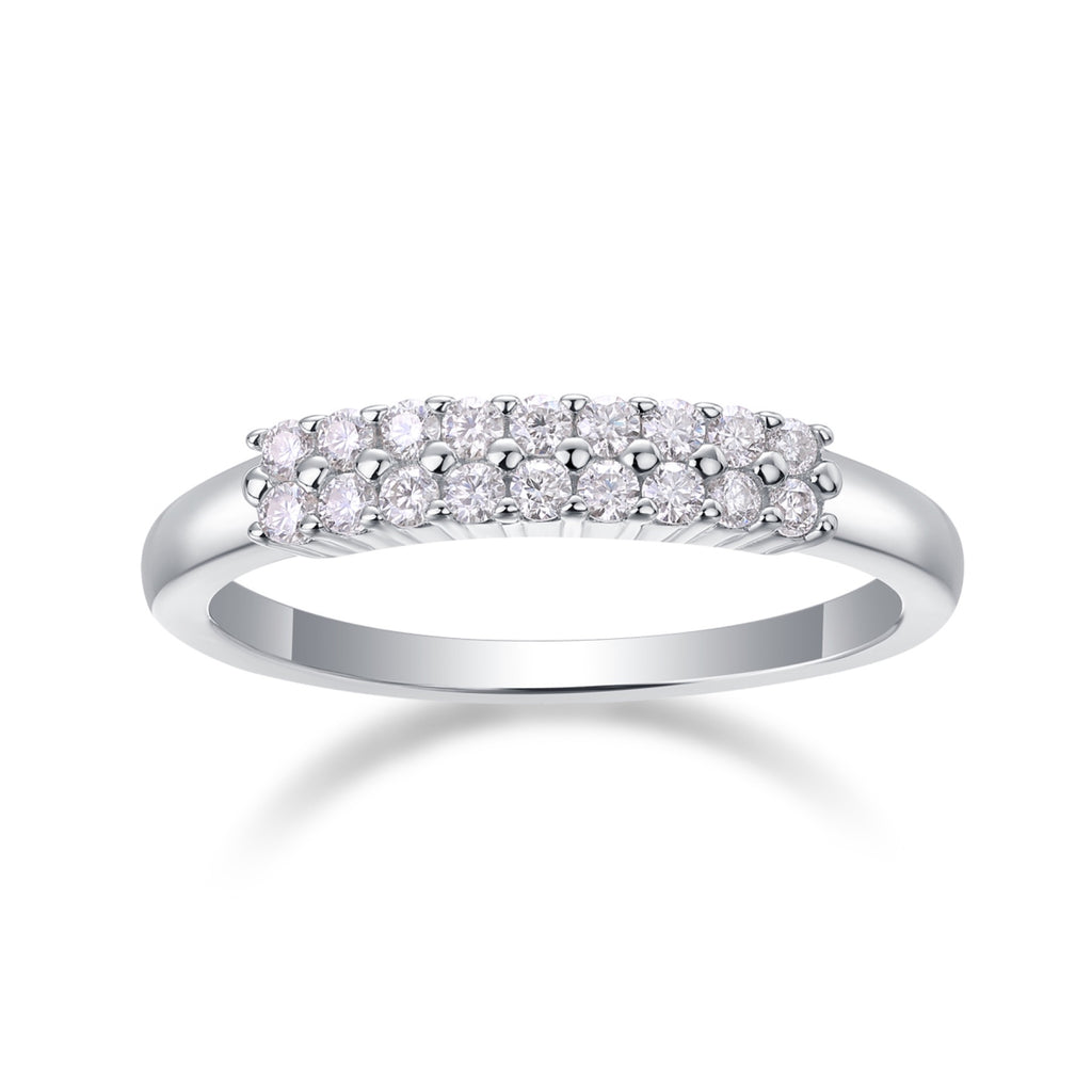 Innocence Moissanite Band Ring in Sterling Silver