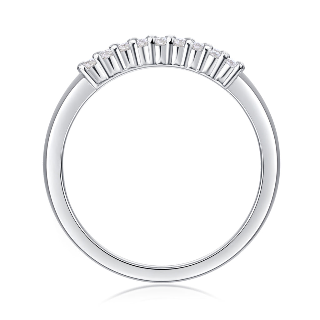 Innocence Moissanite Band Ring in Sterling Silver