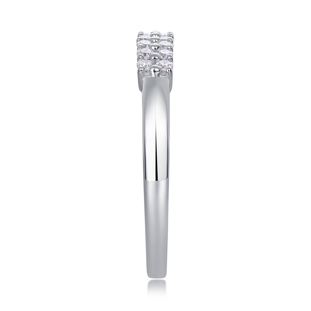 Innocence Moissanite Band Ring in Sterling Silver