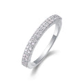 Amata Moissanite Band Ring in Sterling Silver