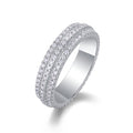 Serenade Moissanite Band Ring in Sterling Silver