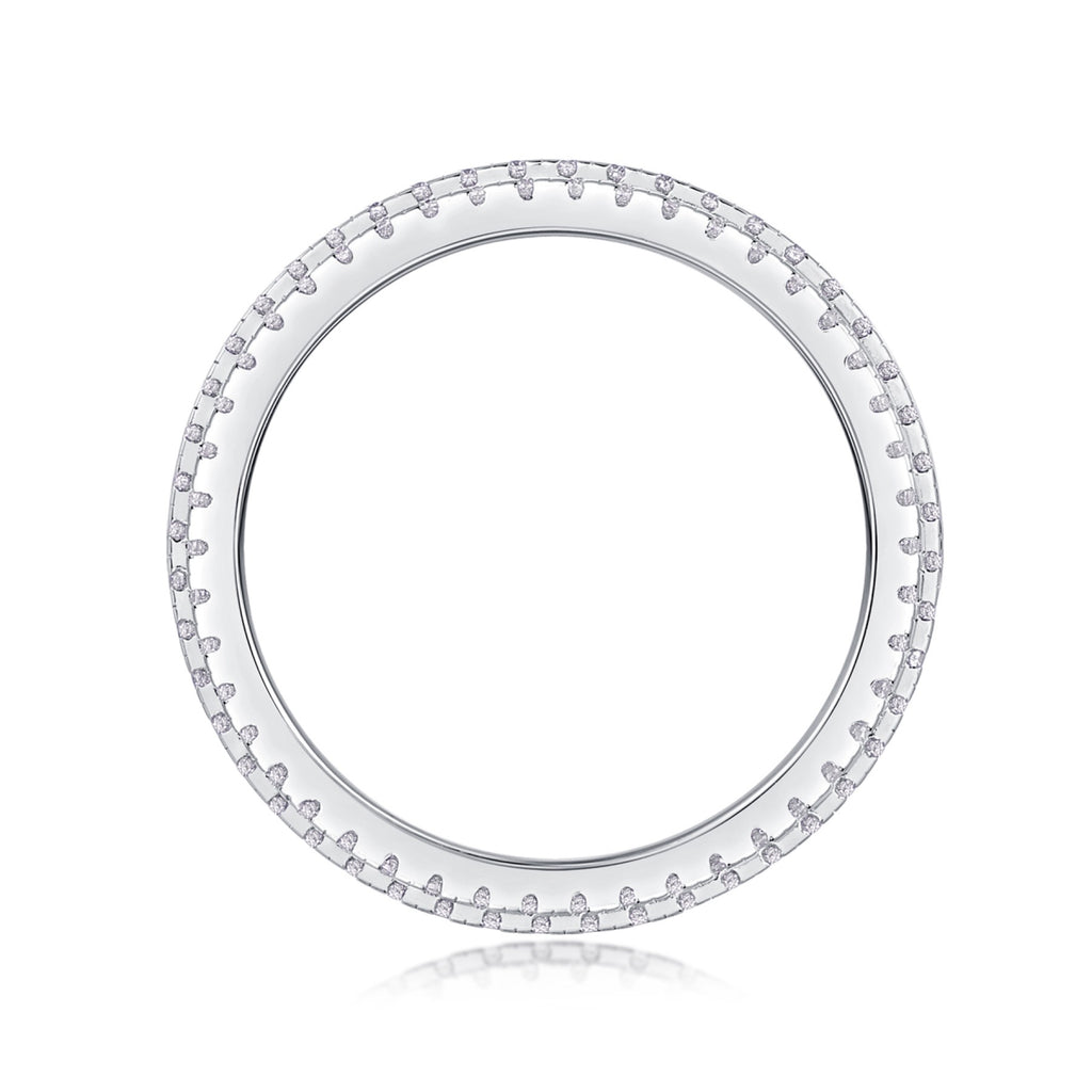 Serenade Moissanite Band Ring in Sterling Silver