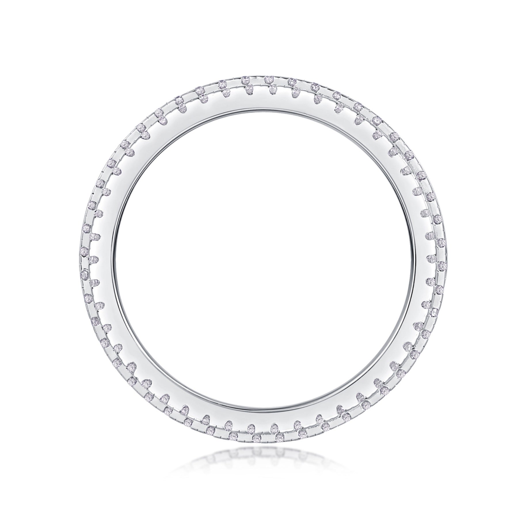 Serenade Moissanite Band Ring in Sterling Silver