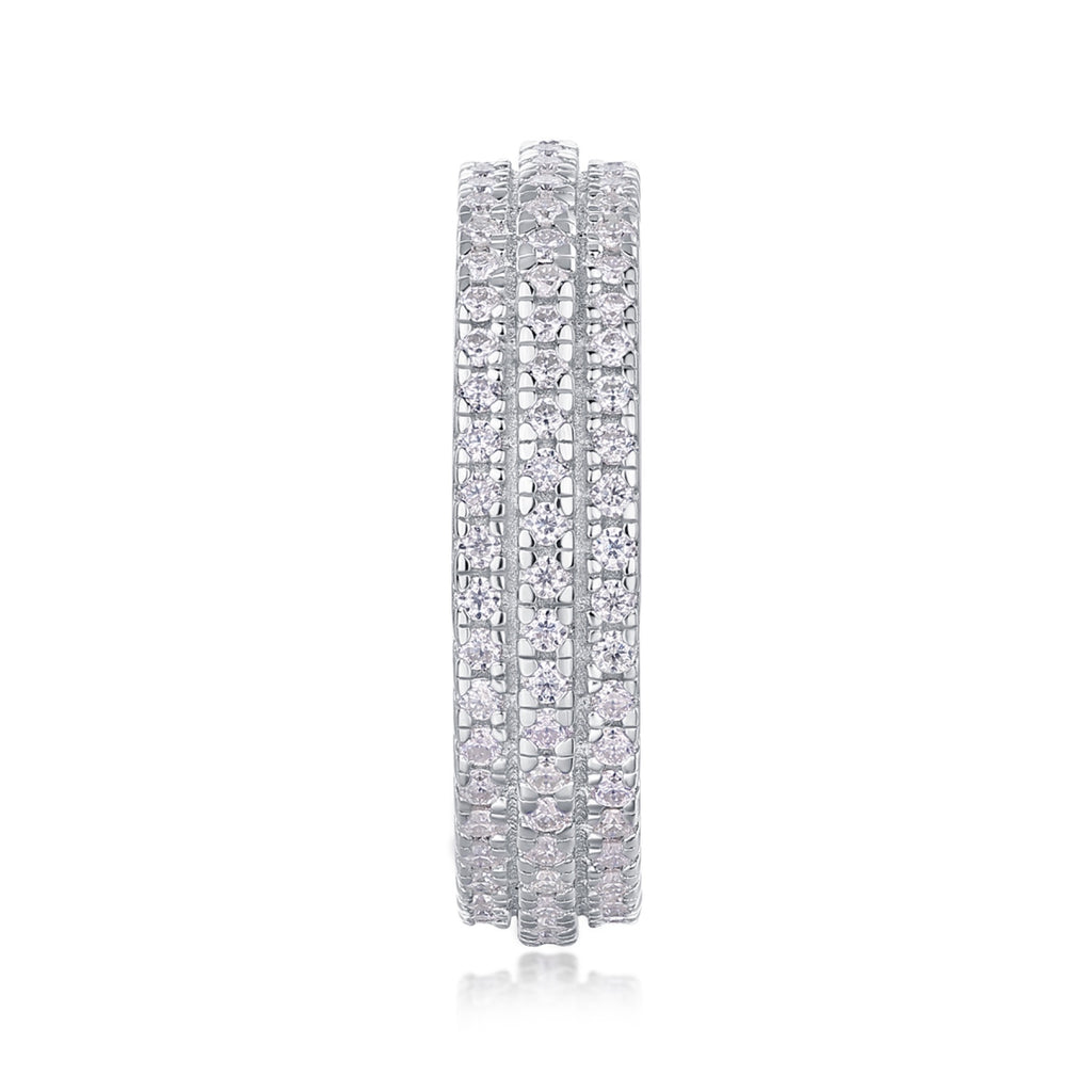 Serenade Moissanite Band Ring in Sterling Silver