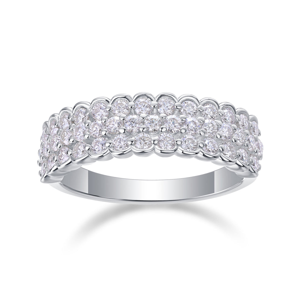 Verse Moissanite Band Ring in Sterling Silver