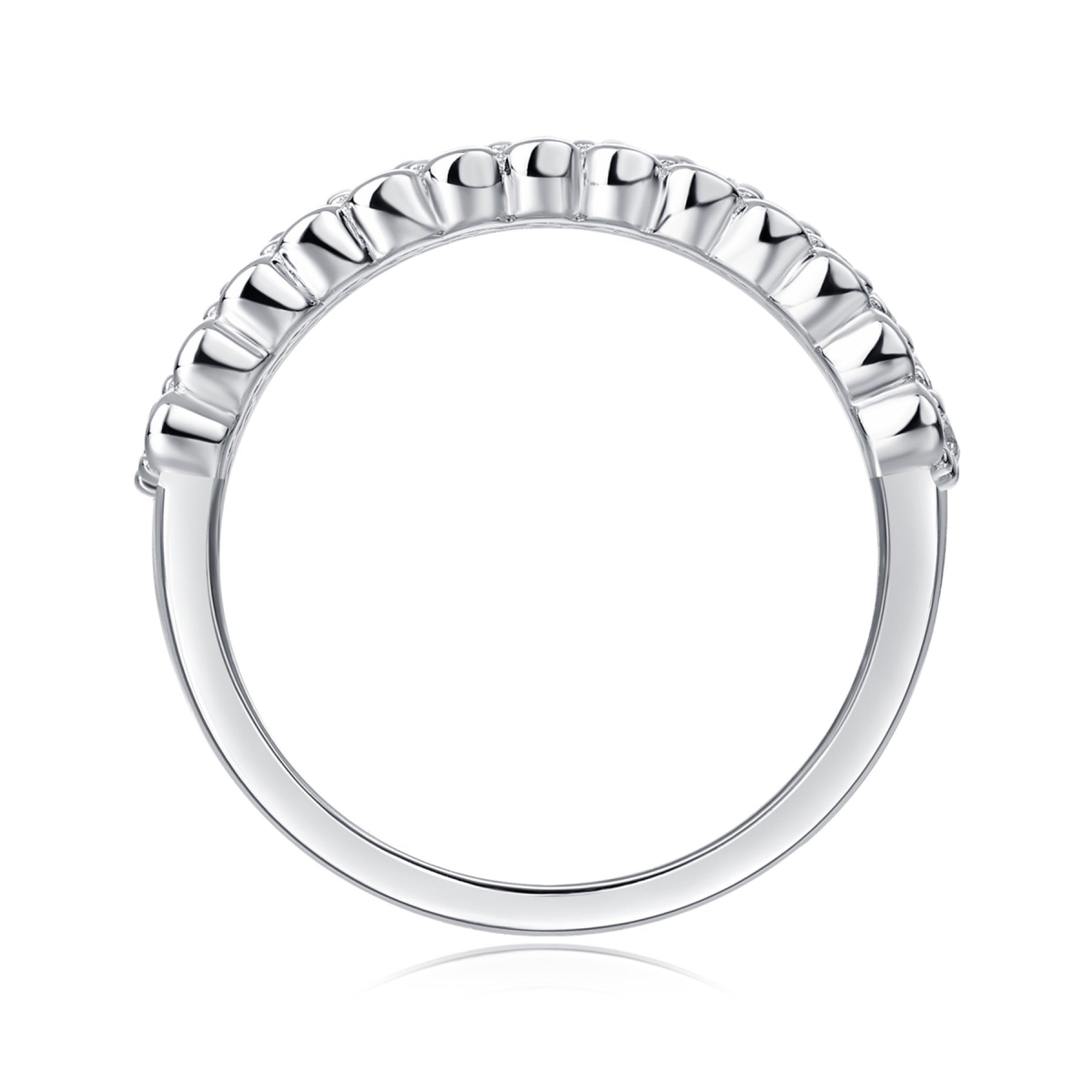 Verse Moissanite Band Ring in Sterling Silver