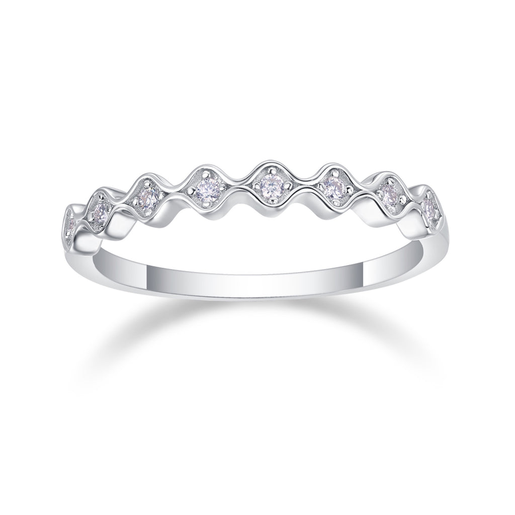 Bruma Moissanite Band Ring in Sterling Silver