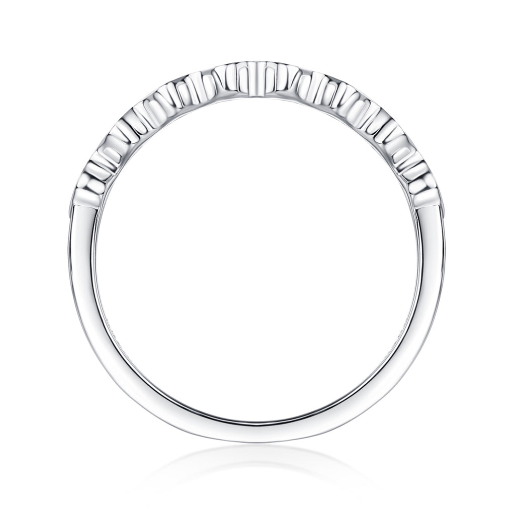 Bruma Moissanite Band Ring in Sterling Silver