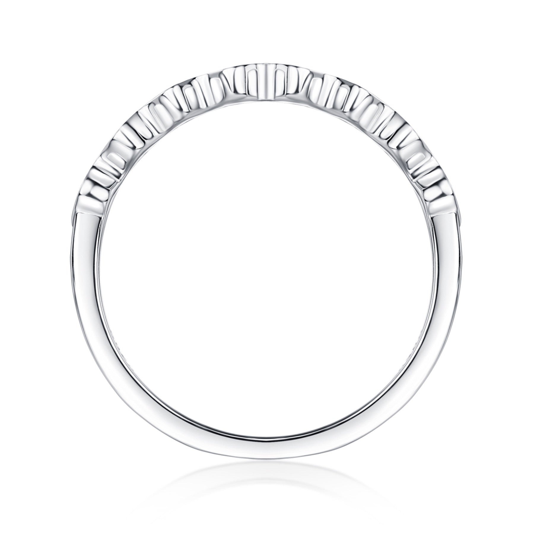 Bruma Moissanite Band Ring in Sterling Silver