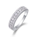 Marinaio Moissanite Band Ring in Sterling Silver