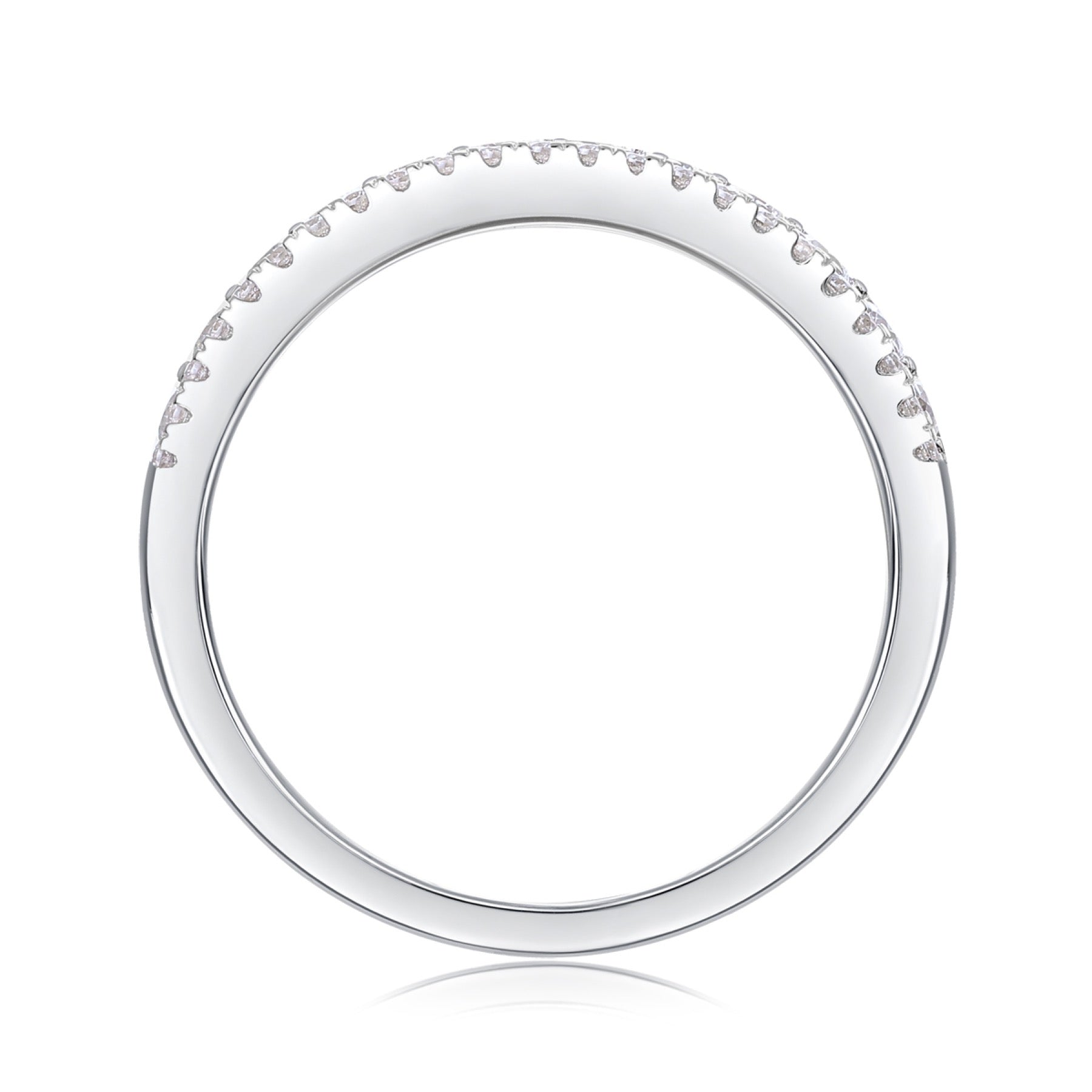 Marinaio Moissanite Band Ring in Sterling Silver