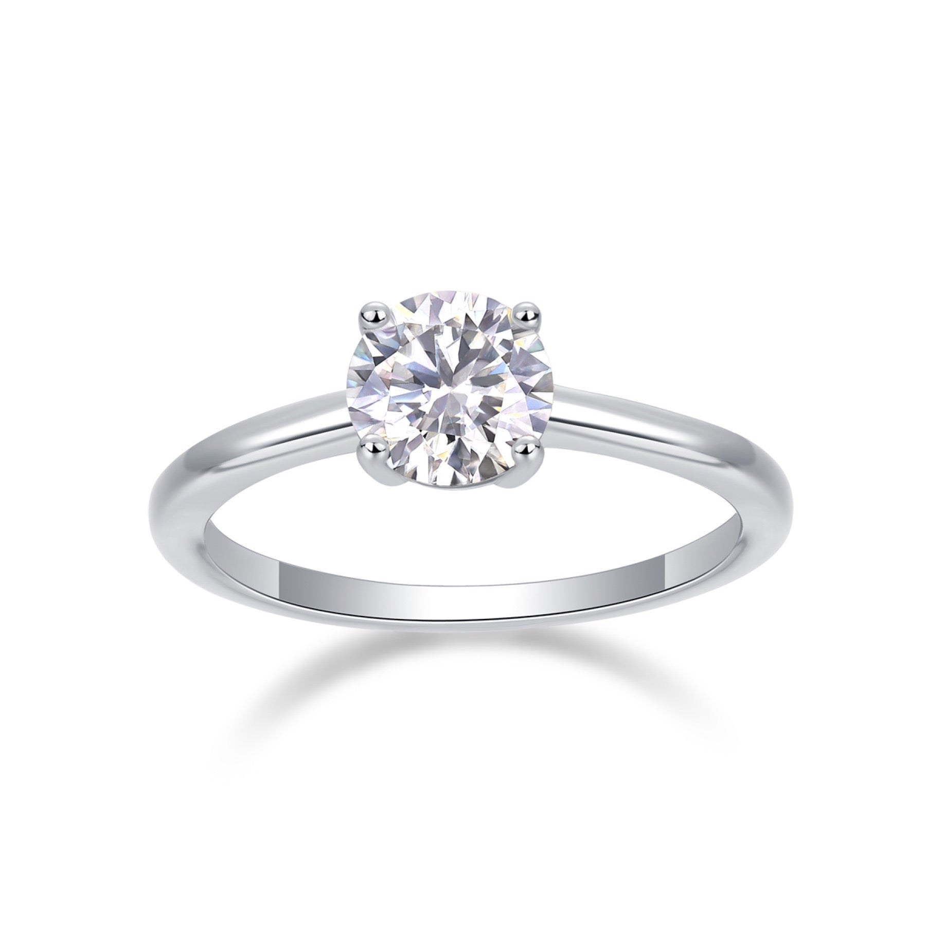 Sweet Nothing 1 Carat Moissanite Solitaire Ring in Sterling Silver