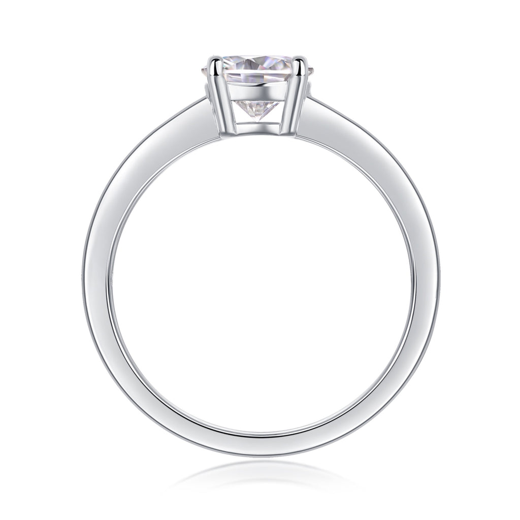 Sweet Nothing 1 Carat Moissanite Solitaire Ring in Sterling Silver